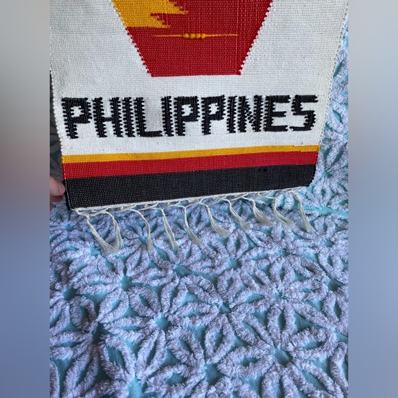 Vintage Philippines Baguio City Woven wall hanging handmade - Picture 2 of 4